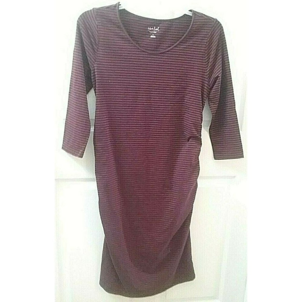 ISABEL MATERNITY Dress 3/4 Sleeve Ruched At Sides